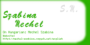 szabina mechel business card